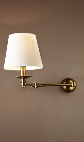 Portland Swing Arm Sconce Base Brass