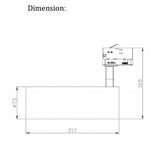 CIGAR 25W TRACK LIGHT