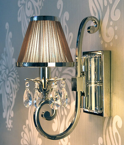 Luxuria 1 light wall lamp aubergine