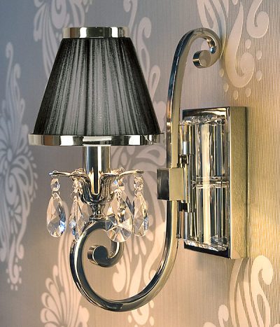 Luxuria 1 light wall lamp black