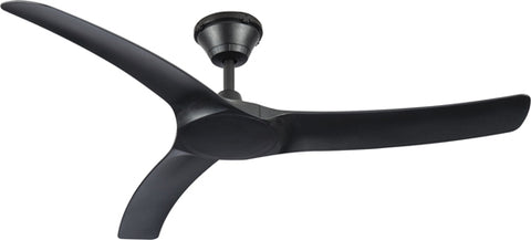 Aqua 52" Matt Black IP66 Outdoor 3 Blade DC Ceiling Fan