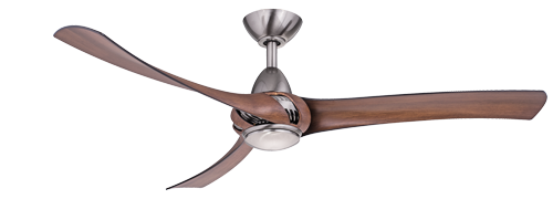 52" Arumi in Pewter with Koa blades & LED light