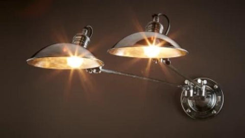 Remington Double Arm Wall Light Silver