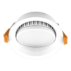 DECO-13 Round 13W Dimmable LED Tiltable Downlight - White Frame