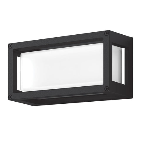 YORK-7 7W Led Rectangle Wall Light IP65 240v - Black