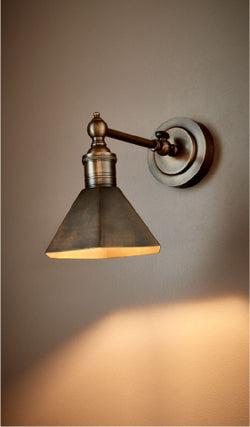 Mayfair Sconce W/Shade Antique Brass