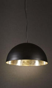 Alfresco Dome Ceiling Lamp Blk Silver