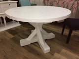 Country Cottage Trestle White Round Dining Table