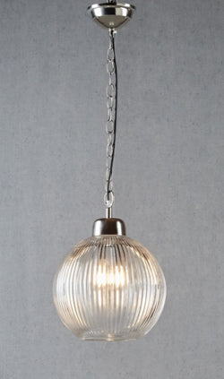 Ridged Glass Small Hanging Lamp