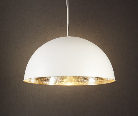 Alfresco Dome Ceiling Lamp Wht Silver