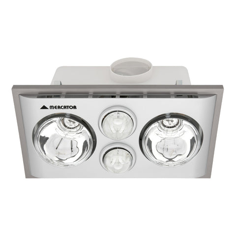 Lava Duo Bathroom Heater with Exhaust & Light White