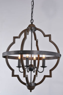 Hayatt hanging lamp in grey iron metal