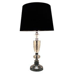 Crystal Table Lamp with White Shade 204B