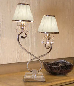 Luxuria 2 light table lamp white
