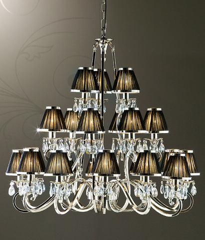 Luxuria 21 light chandelier black shade