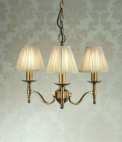 Copy of Stanford 3 light chandelier brass