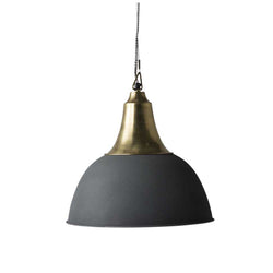 GUS BLACK PENDANT W/BRASS D35H35cm