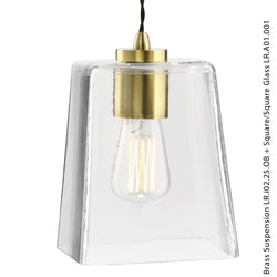PARLOUR BRASS SQUARE/SQUARE GLASS