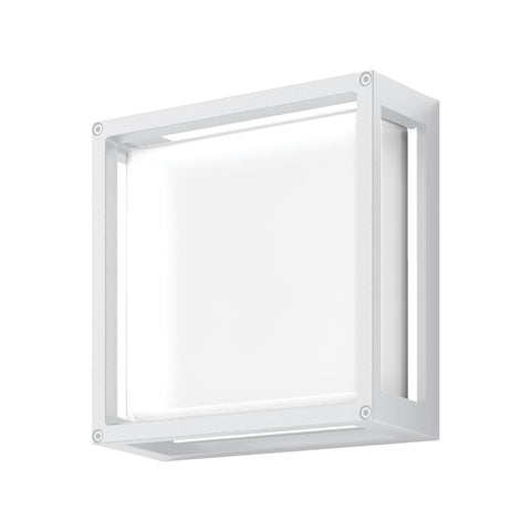 YORK-12 12W Led Square Wall Light IP65 240v - White